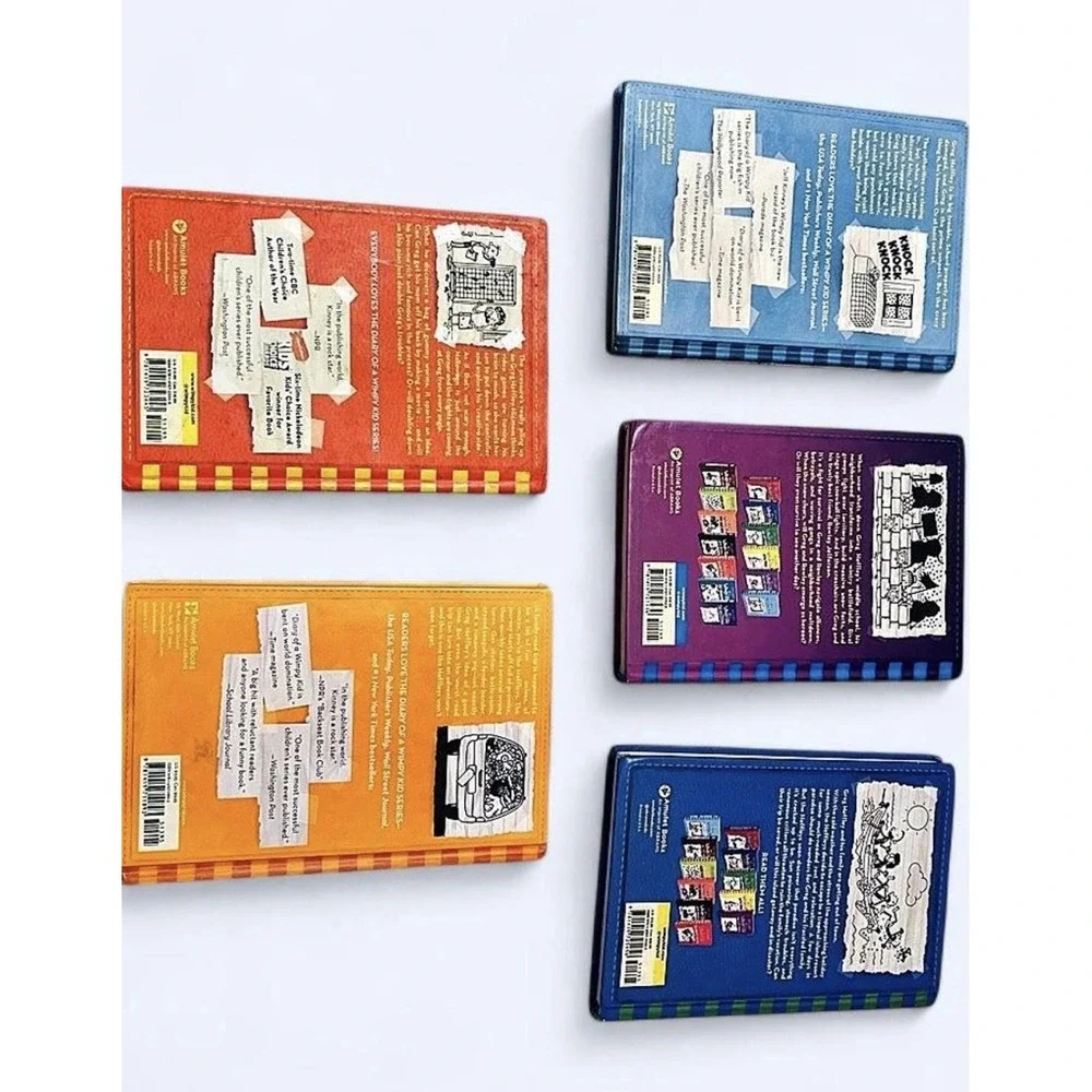 Jeff Kinney Diary of a Wimpy Kid Hardcover Lot of 5 Illustrated: Cabin Fever+